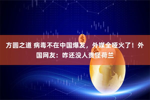 方圆之道 病毒不在中国爆发，外媒全哑火了！外国网友：咋还没人责怪荷兰